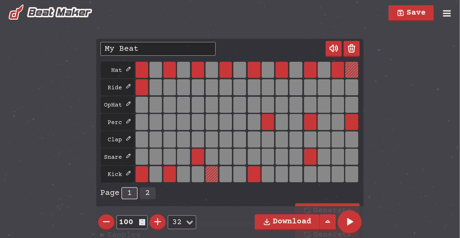 Show HN: I made a generative online drum machine with ClojureScript